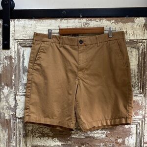 Marc Anthony Khaki Flat Front Shorts Classic Style
